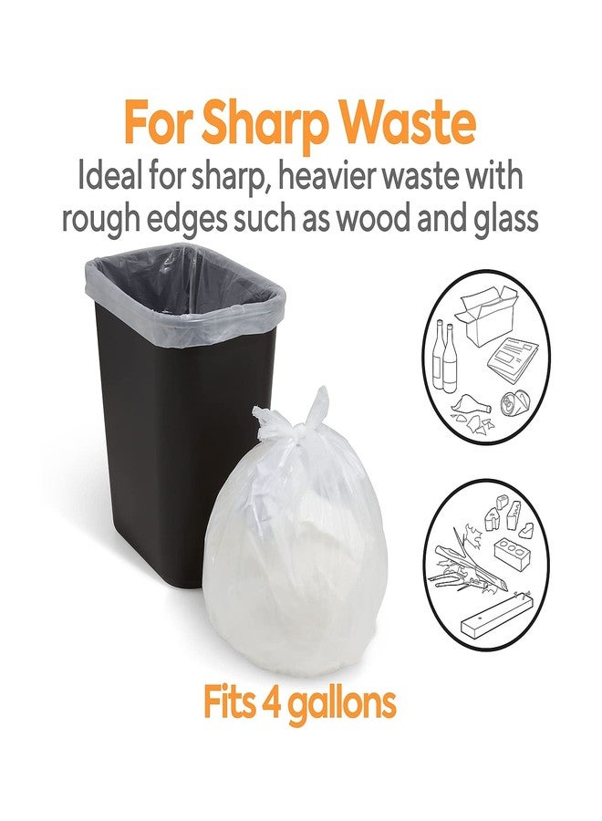 Coastwide Professional 4 Gal. Trash Bags, Low Density, 0.35 Mil, Clear, 1000/Carton (CW22236) - Image 3